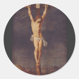 Adesivo Redondo Cristo morto na cruz por Peter Paul Rubens
