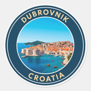 Adesivo Redondo Croácia Dubrovnik Viagem