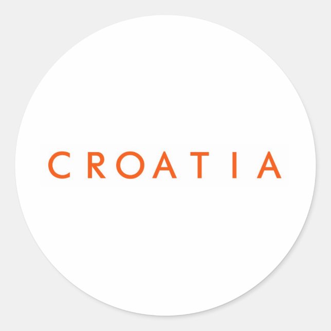 Adesivo Redondo Croatia (Frente)