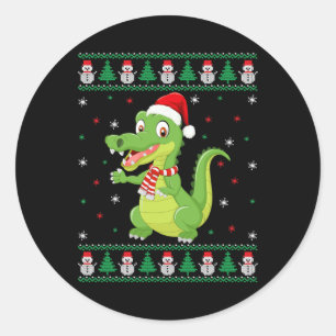 Adesivo Redondo Crocodilo Animal Matching Family Ufly Christmas Sw