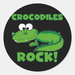Adesivo Redondo Crocodilos Rock