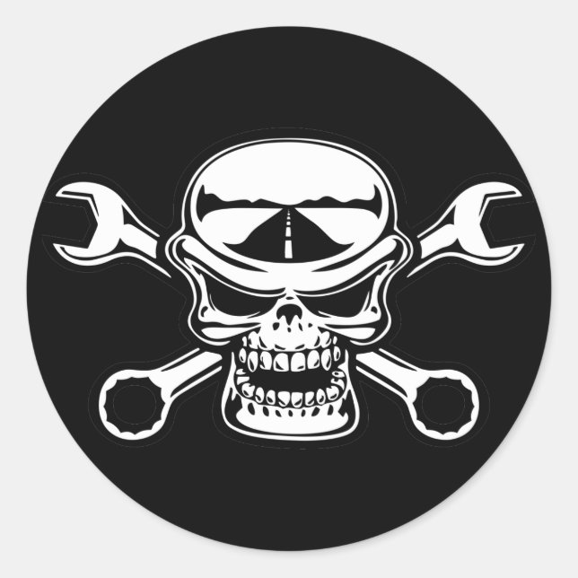 Adesivo Redondo Cromeboy Cross-Wrenches (Frente)