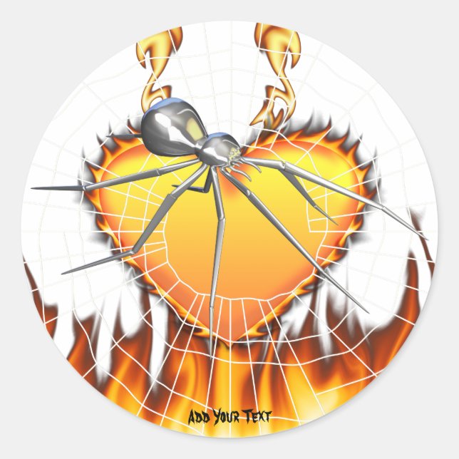 Adesivo Redondo Cromo de Viúva Negra Design 1 (Frente)