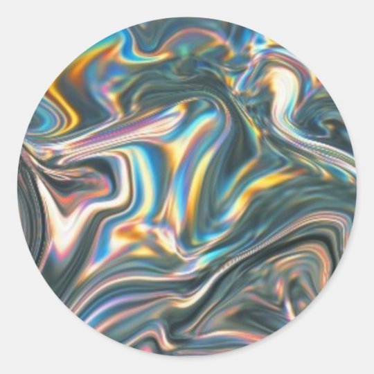 Adesivo Redondo Cromo holográfico | Zazzle.com.br