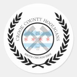 Adesivo Redondo Crook County Hooligans Round Sticker