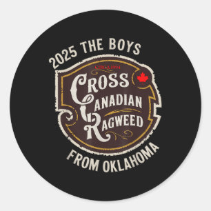 Adesivo Redondo Cross Canadense Ragweed The Boys From Oklahoma Con