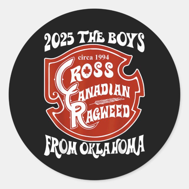 Adesivo Redondo Cross Canadense Ragweed The Boys From Oklahoma Con (Frente)