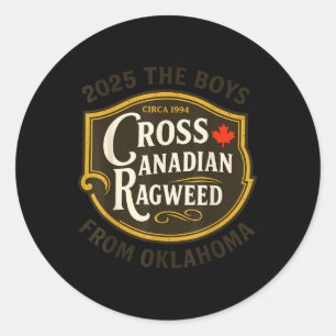 Adesivo Redondo Cross Canadense Ragweed The Boys From Oklahoma Con