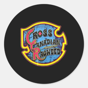Adesivo Redondo Cross Canadense Ragweed Vintage