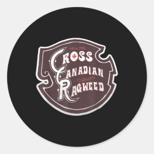 Adesivo Redondo Cross Canadense Ragweed Vintage