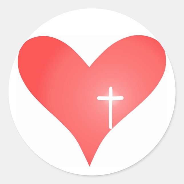 Adesivo Redondo Cross/Heart Sticker (Frente)