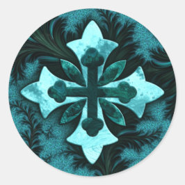 Adesivo Redondo Cross Sticker