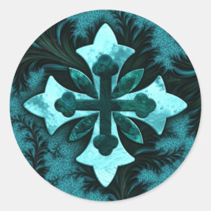 Adesivo Redondo Cross Sticker