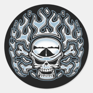Adesivo Redondo Crossbones de Chromeboy