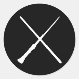 Adesivo Redondo Crossed Wands