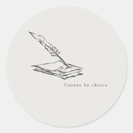 Adesivo Redondo Crow-quilled page- Regency Correspondence