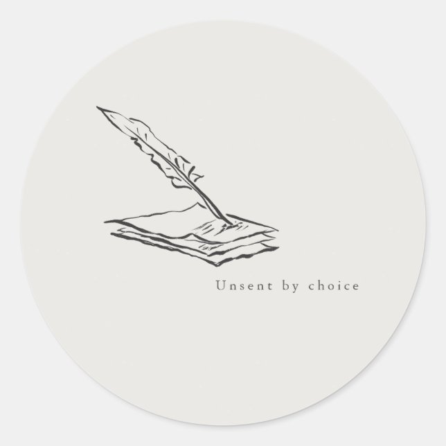 Adesivo Redondo Crow-quilled page- Regency Correspondence (Frente)