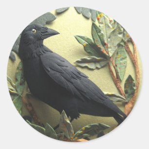 Adesivo Redondo Crow Stickers