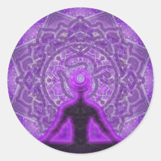 Adesivo Redondo Crown Chakra