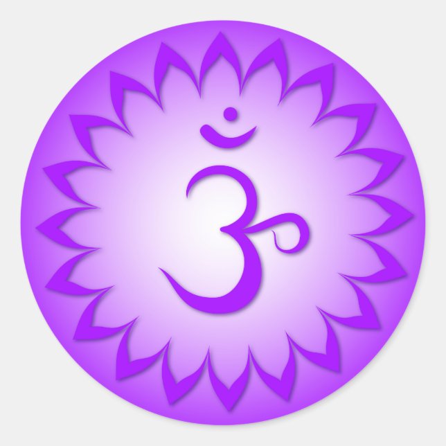 Adesivo Redondo Crown Chakra - Sahasrara (Frente)