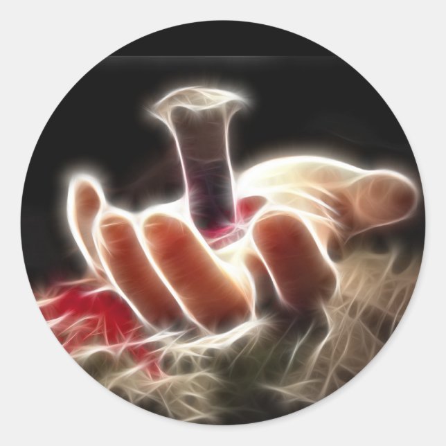 Adesivo Redondo Crucificação (Frente)