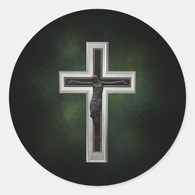 Adesivo Redondo Crucifixo (Frente)