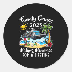 Adesivo Redondo Cruise Familiar 2025 Vacation Family Reunion Cruis