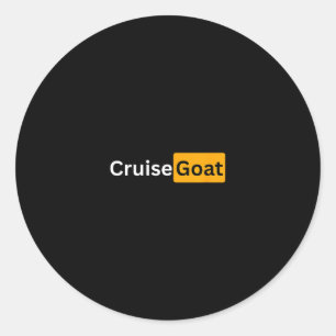 Adesivo Redondo Cruise Goat - Y Cruising Bon Voyage Presentes