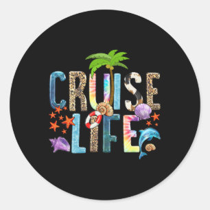 Adesivo Redondo Cruise Life 2025 Amigos Férias Familiares