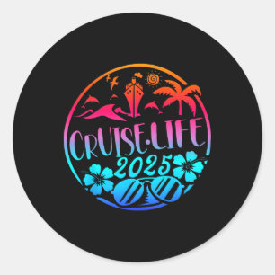 Adesivo Redondo Cruise Life 2025 Férias Familiares da Família G