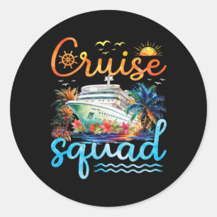 Adesivo Redondo Cruise Squad 2025 Family Group Matching Cruise Vac