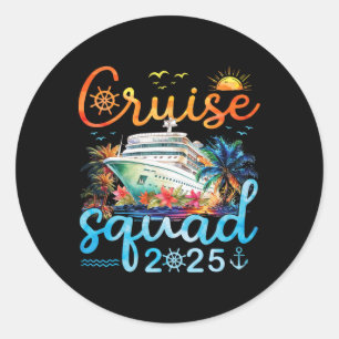 Adesivo Redondo Cruise Squad 2025 Family Group Matching Cruising V