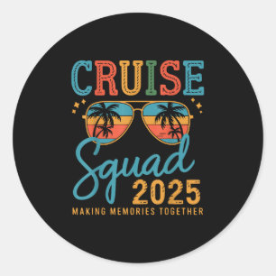 Adesivo Redondo Cruise Squad 2025 Family Group Matching Summer Vac