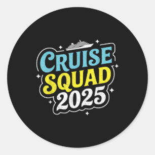 Adesivo Redondo Cruise Squad 2025 Matching Family Group Summer Vac
