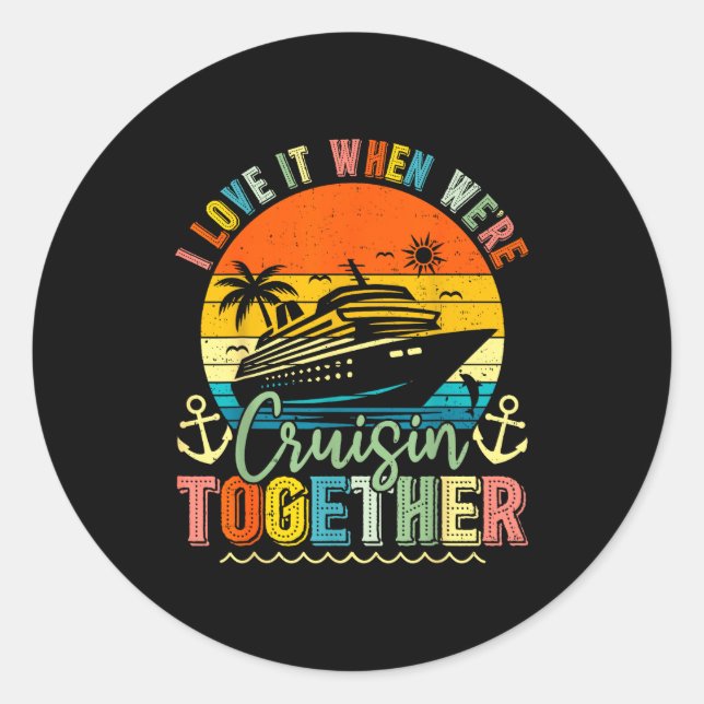 Adesivo Redondo Cruise Squad 2026 Family Group Matching Summer Vac (Frente)