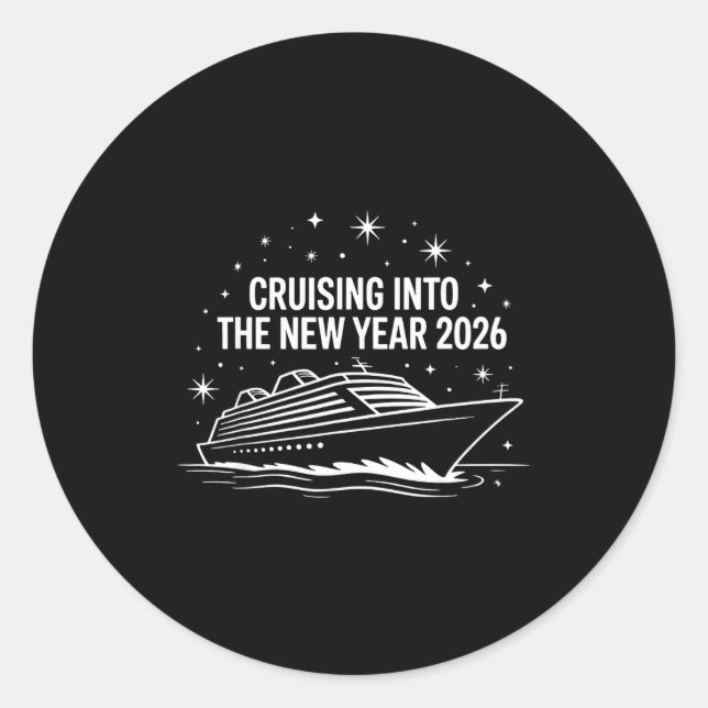 Adesivo Redondo Cruising Into 2026 New Years Eve Family Matching H (Frente)