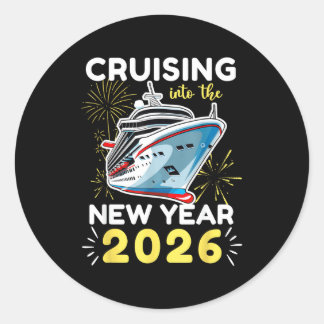Adesivo Redondo Cruising Into The New Year 2026