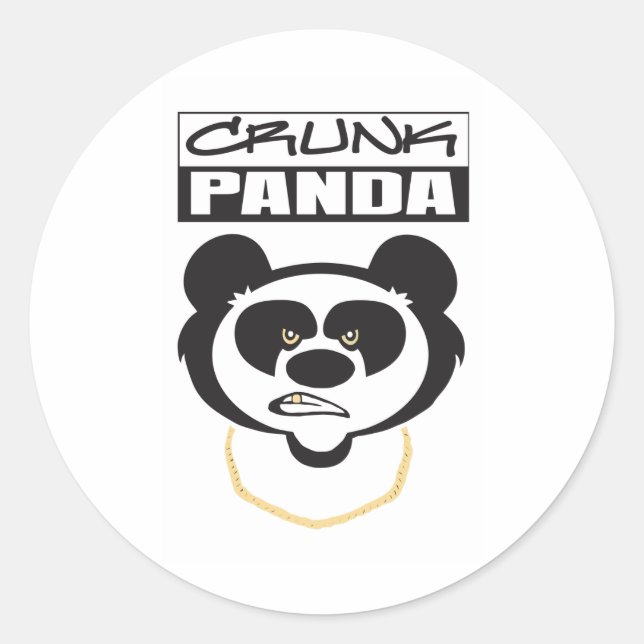 Adesivo Redondo Crunk Panda (Frente)