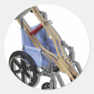 Adesivo Redondo CrutchesWheelchair081210