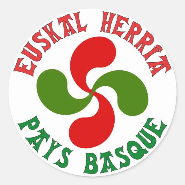 Adesivo Redondo Cruz Basca (Frente)
