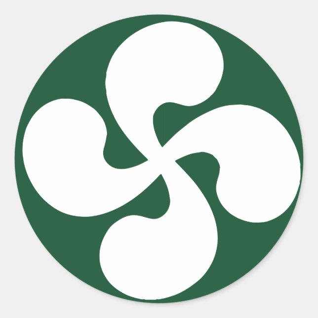 Adesivo Redondo Cruz Basca extrudé (Frente)