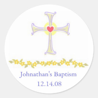 Adesivo Redondo Cruz com Autocolantes