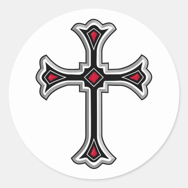 Adesivo Redondo Cruz cristã (Frente)