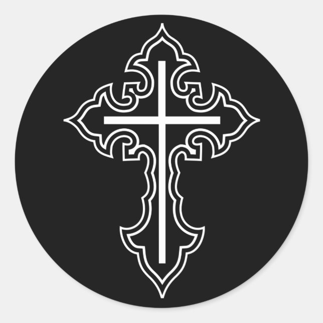 Adesivo Redondo Cruz cristã (Frente)