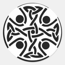 Adesivo Redondo Cruz Cristã Celta