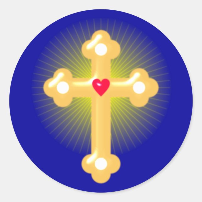 Adesivo Redondo Cruz cross (Frente)