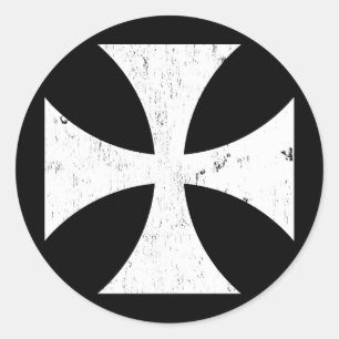 Adesivo Redondo Cruz de Ferro - Alemão/Alemanha