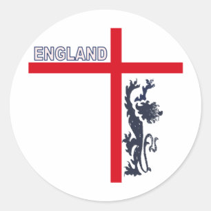 Adesivo Redondo Cruz de INGLATERRA george