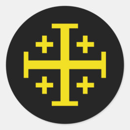 Adesivo Redondo Cruz de Jerusalém