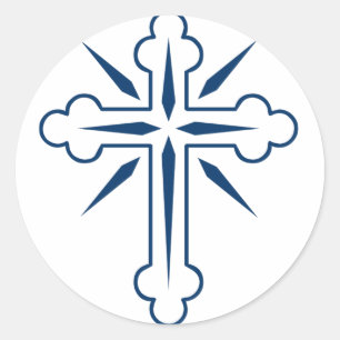 Adesivo Redondo Cruz de Jesus Cristo